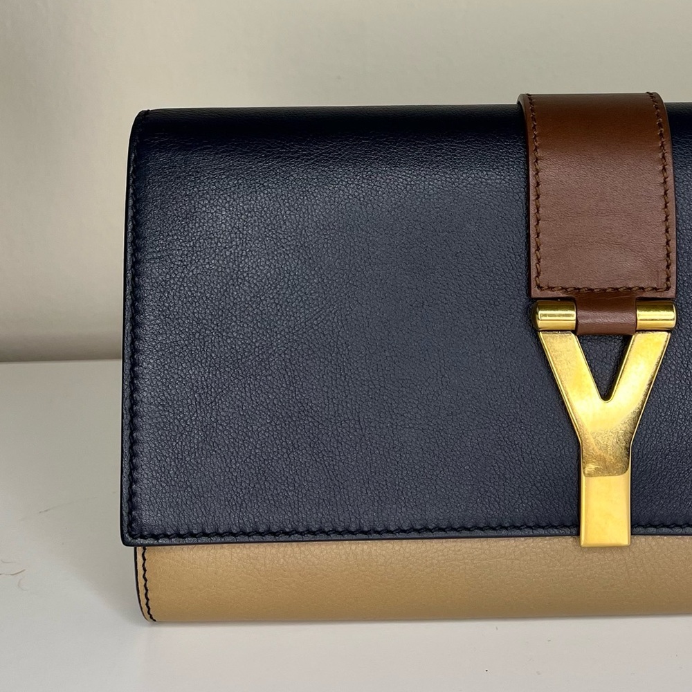 Yves Saint Laurent Black and Tan Clutch - Picture 2 of 8